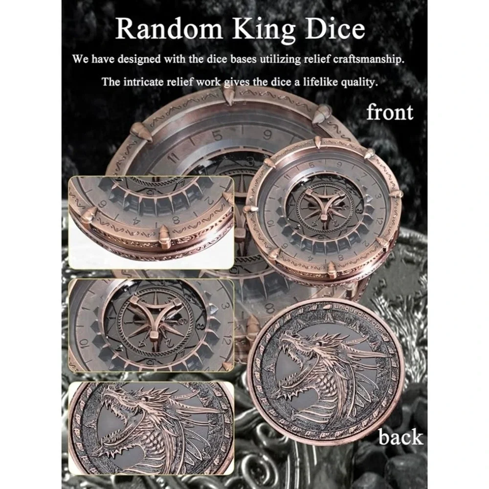 SignalPlus Random King Dice Metal‎ Dragon Spinner DND Tabletop RPG 2025 Edition - Picture 6 of 6